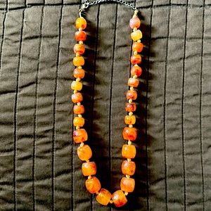 Orange beads necklace